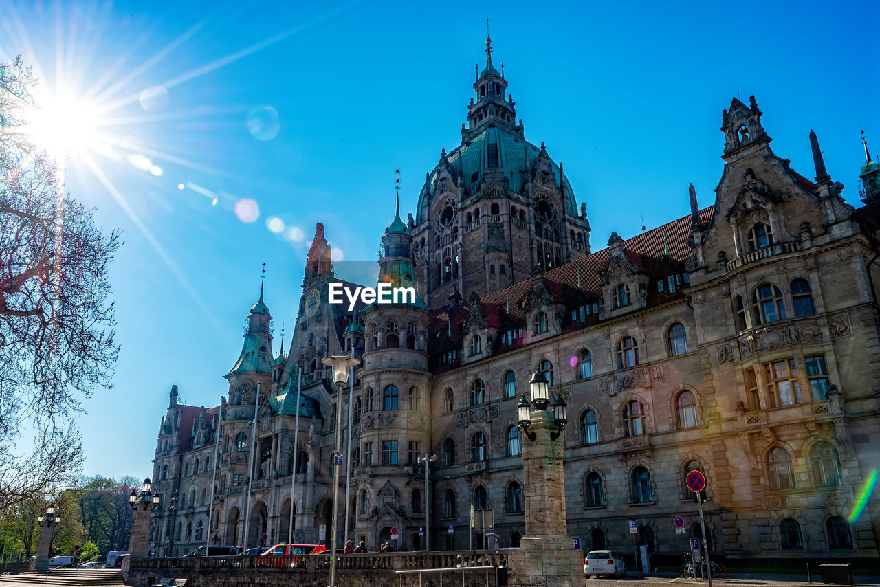 Low angle view of buildings in city