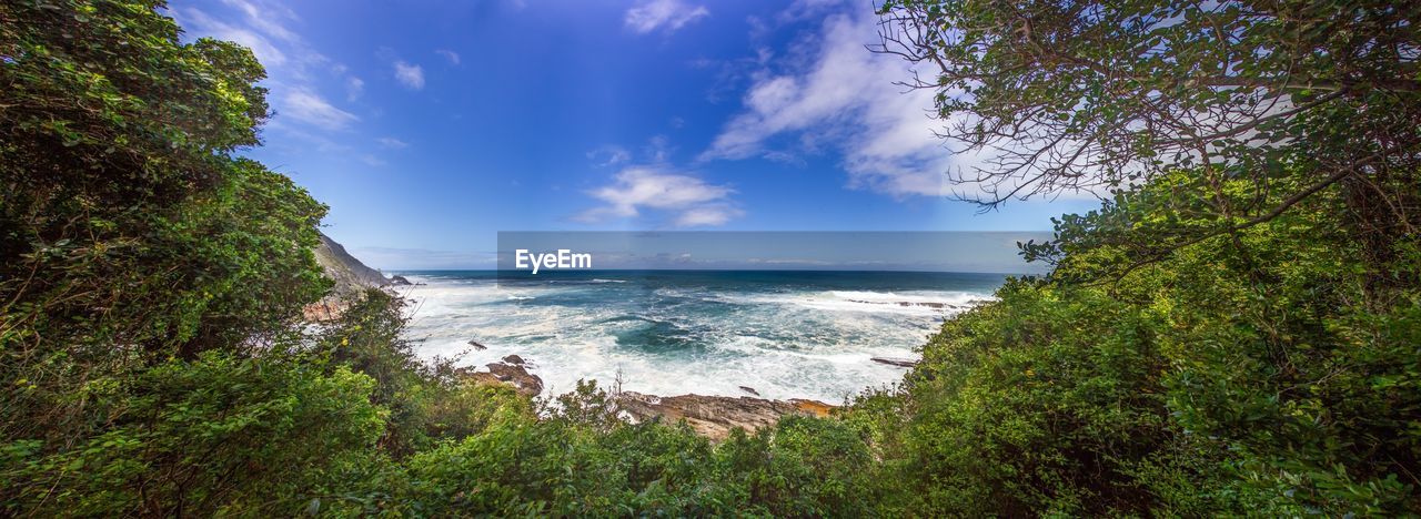 high angle view of sea against sky