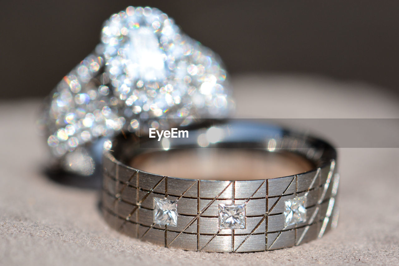 Close-up of wedding rings