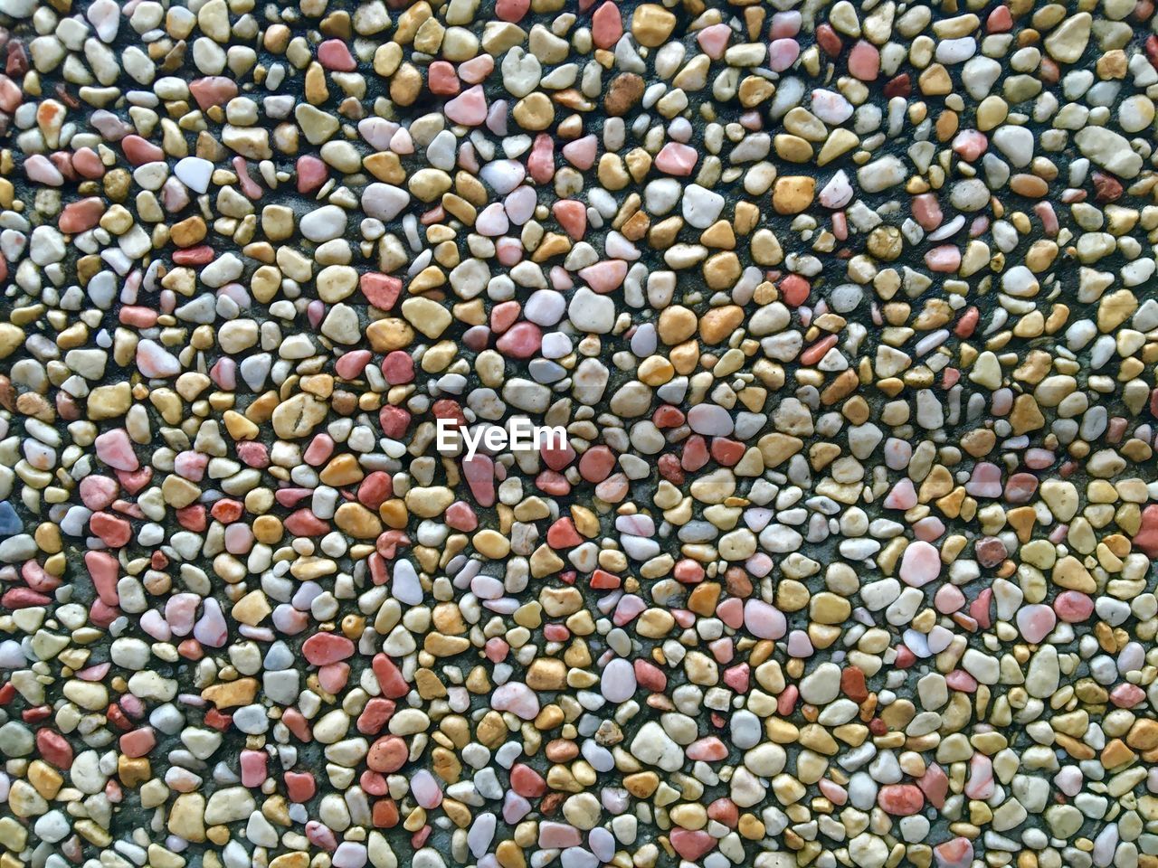 Full frame shot of multi colored stone wall