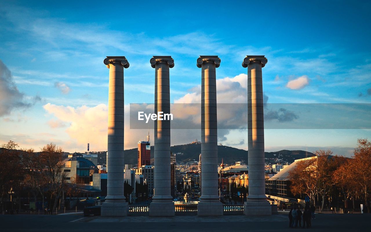 Four smoke stacks in row