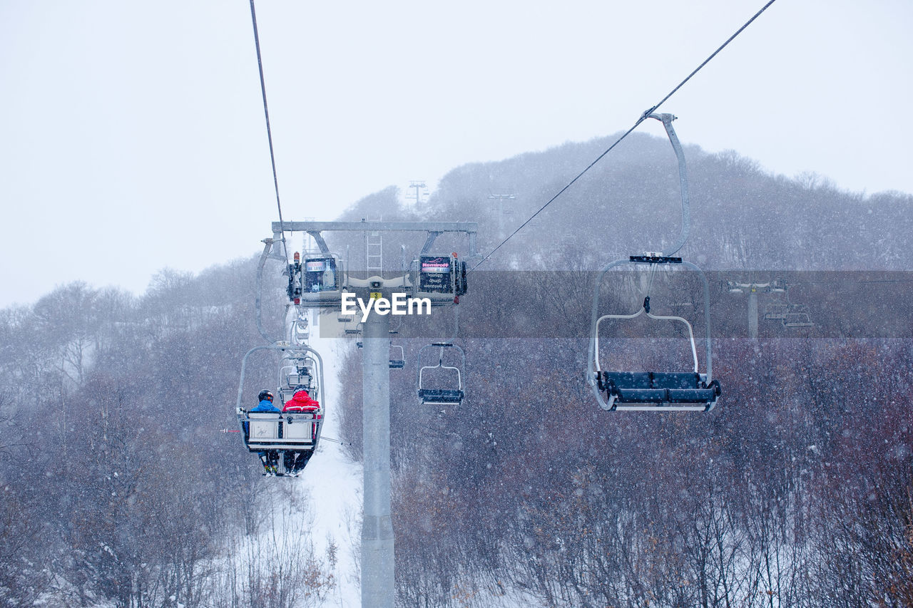 Personal perspective of a ski lift