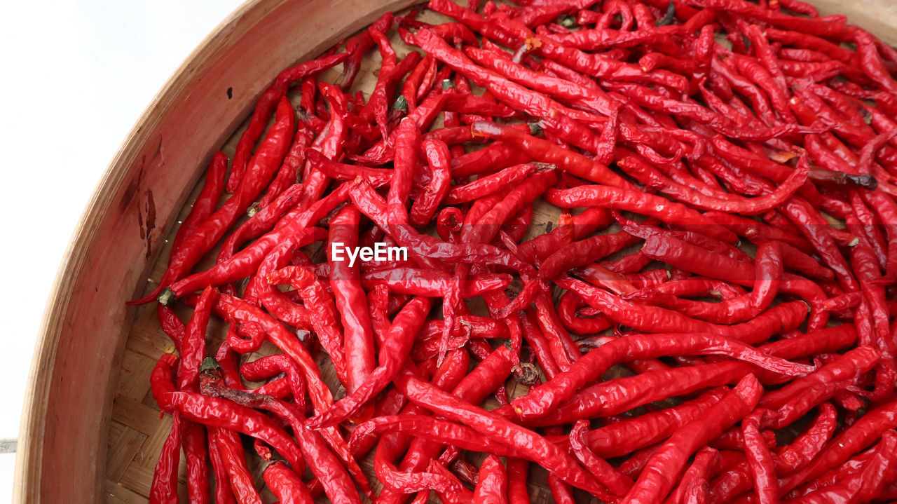 Close-up of red chili peppers