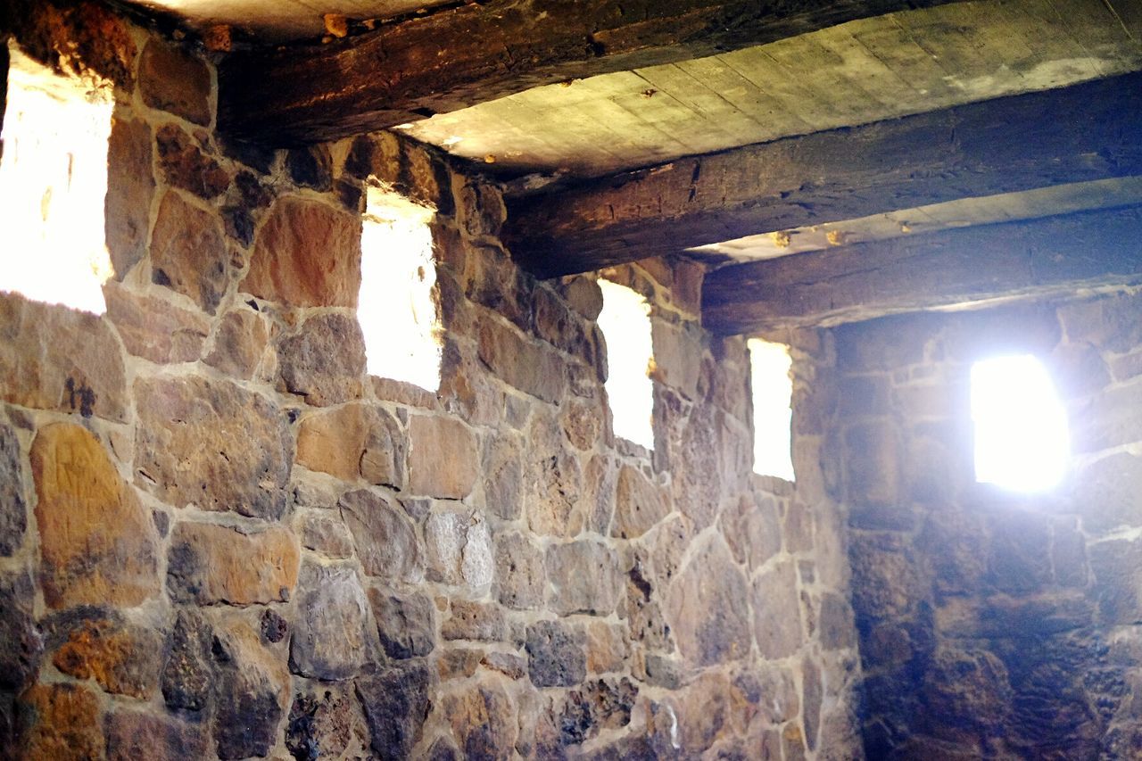 LOW ANGLE VIEW OF OLD RUINS