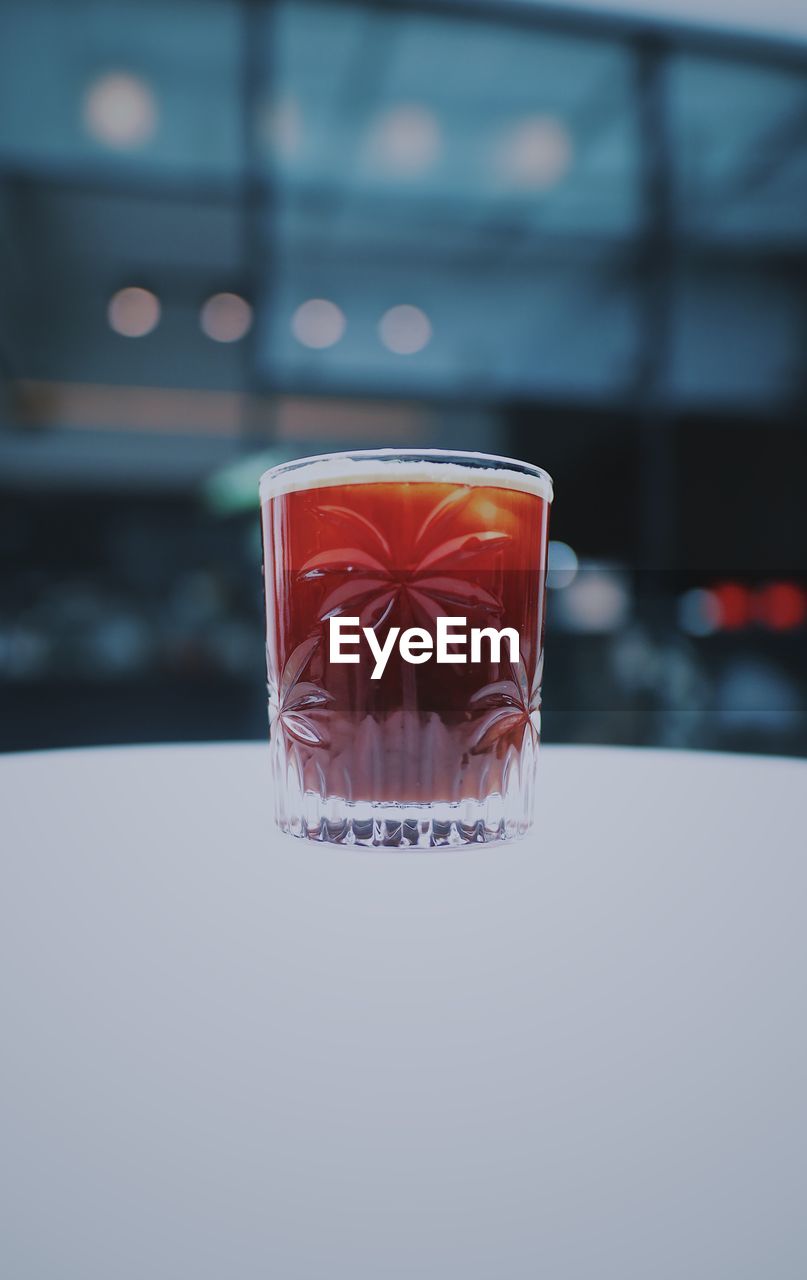 Close-up of drink on table