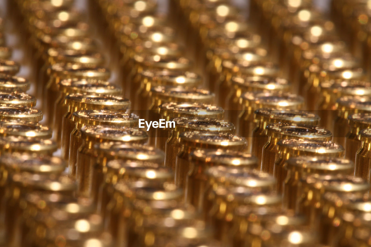 Full frame shot of ammunition