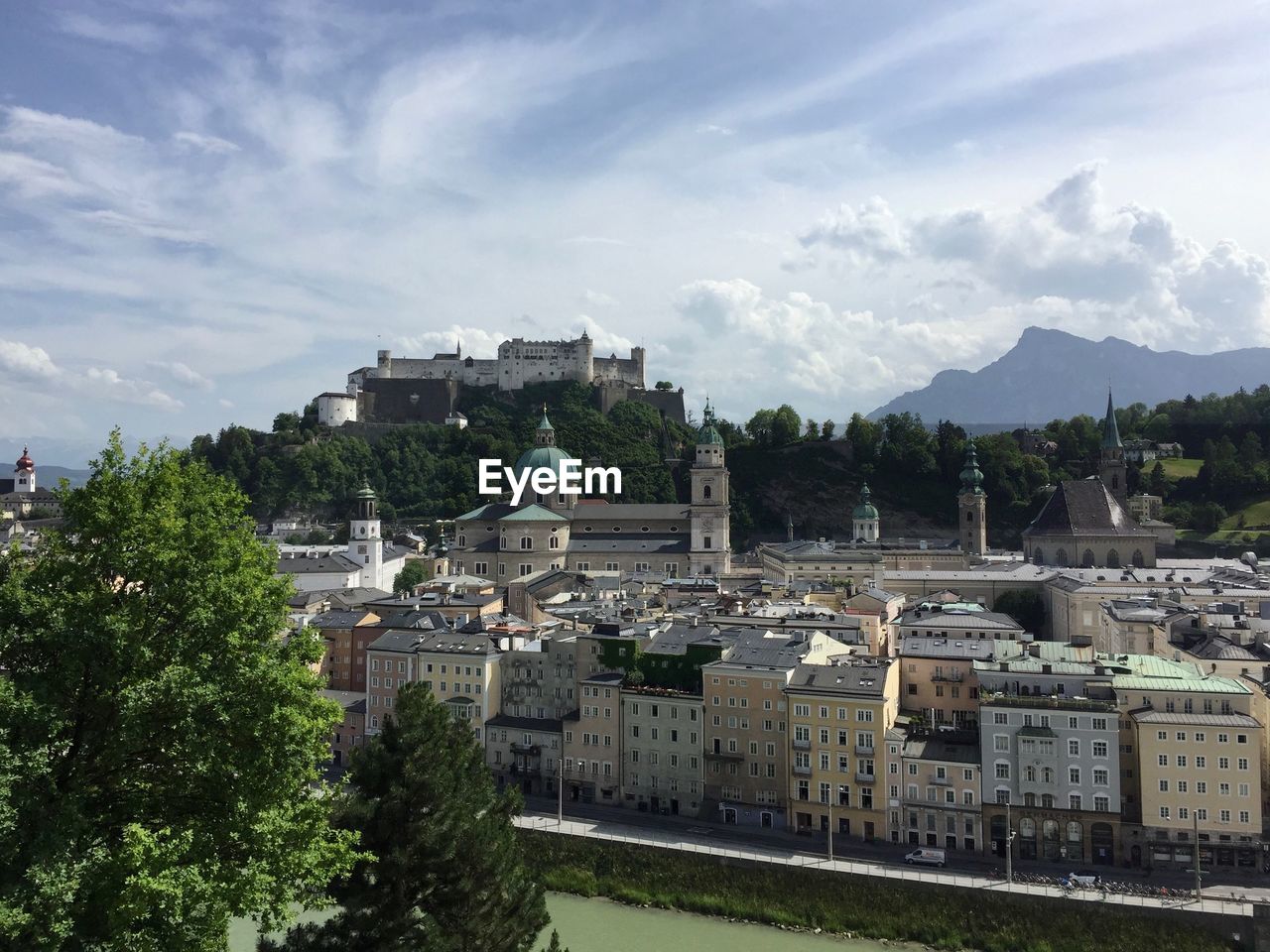 Buildings in city hohensalzburg fortress