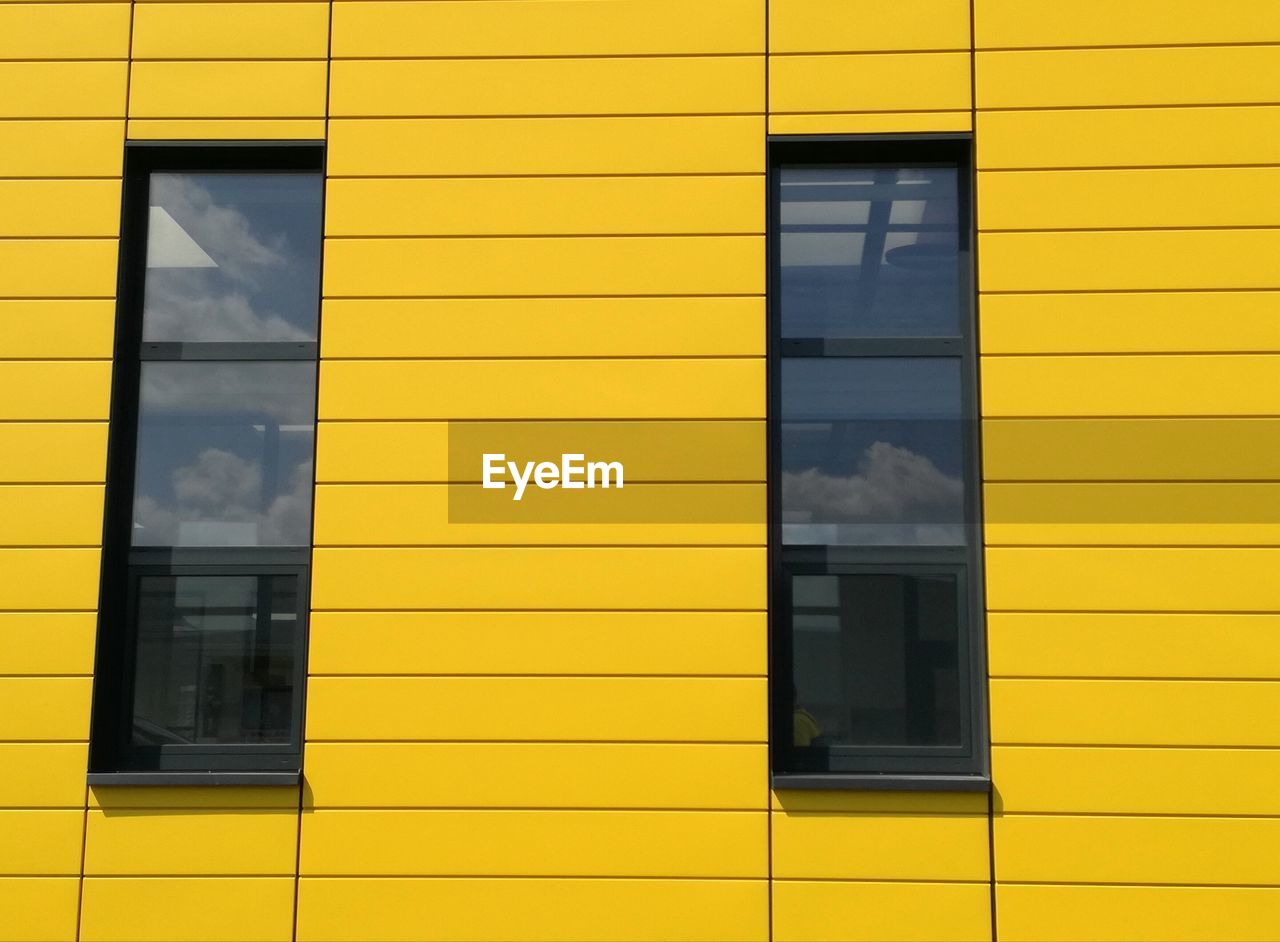 VIEW OF YELLOW WINDOWS