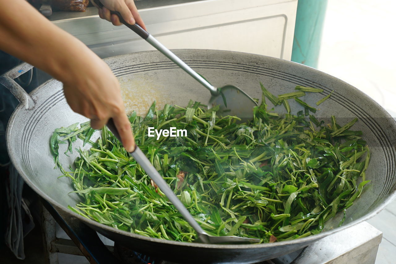 Stir fried chinese morning glory