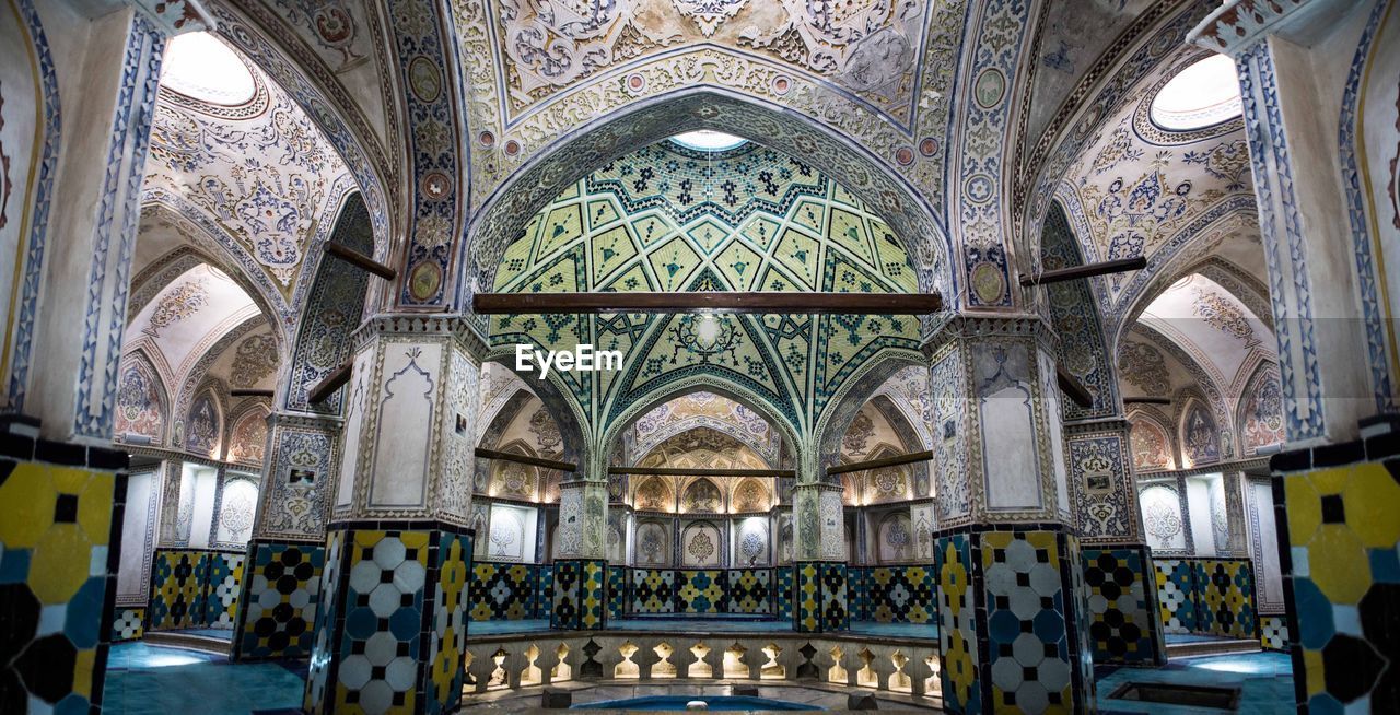 Interior of cathedral historic building iranian iran kashan 