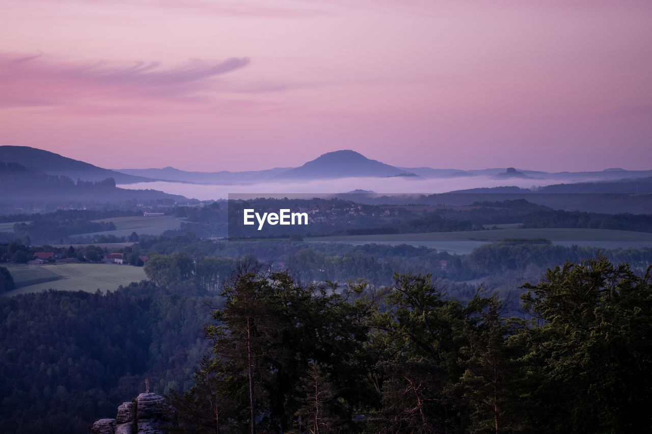 View from bastei bridge at sunrise