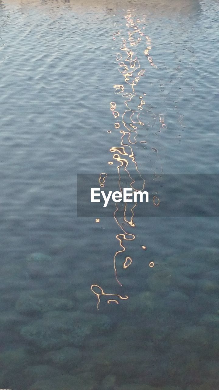 CLOSE-UP OF RIPPLED LAKE