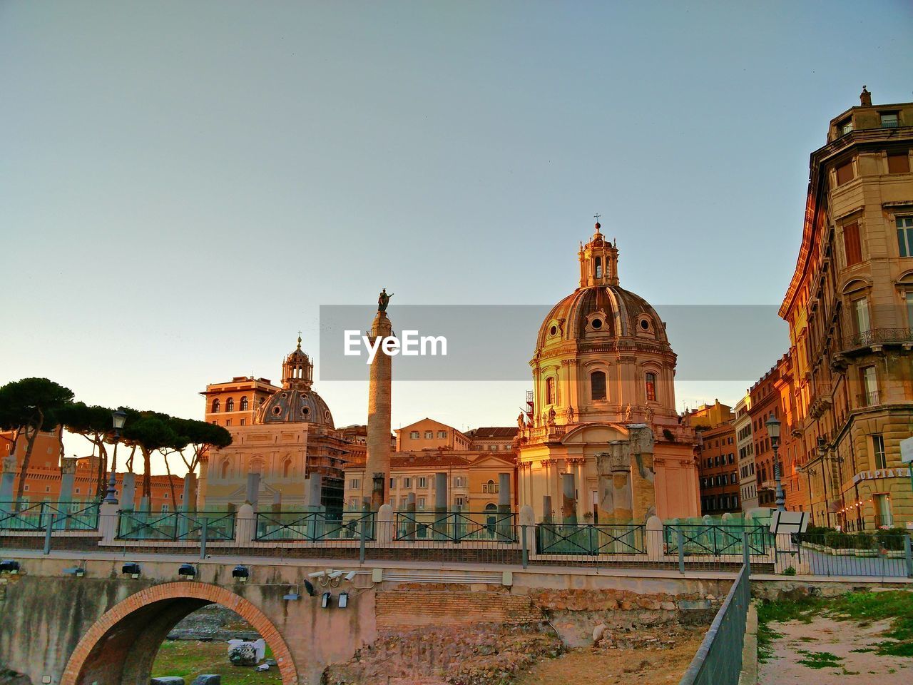 View of roman forum against clear sky rome