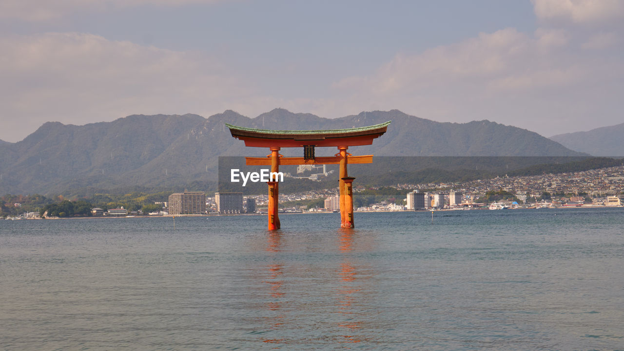 Itsukushima shrine in the middle of the sea