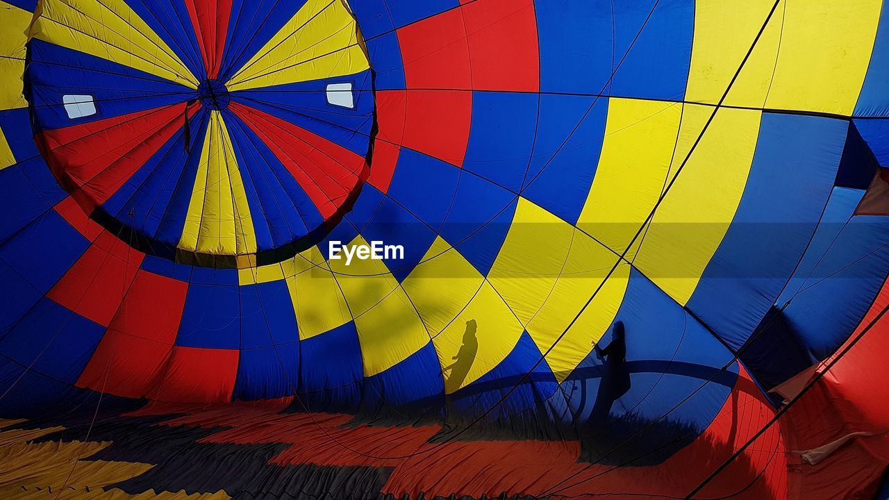 Interior of hot air balloon