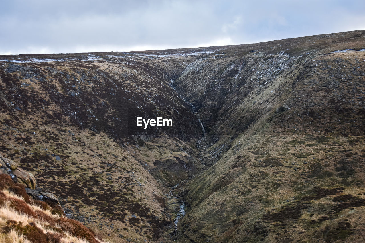 environment, landscape, mountain, cloud, nature, sky, scenics - nature, geology, rock, beauty in nature, land, no people, non-urban scene, ridge, outdoors, day, tranquility, travel destinations, terrain, cliff, mountain range, extreme terrain, tranquil scene, travel, volcano, soil