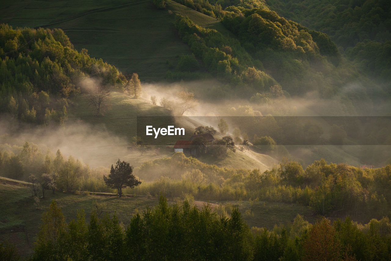 Mountain landscape in the spring season.