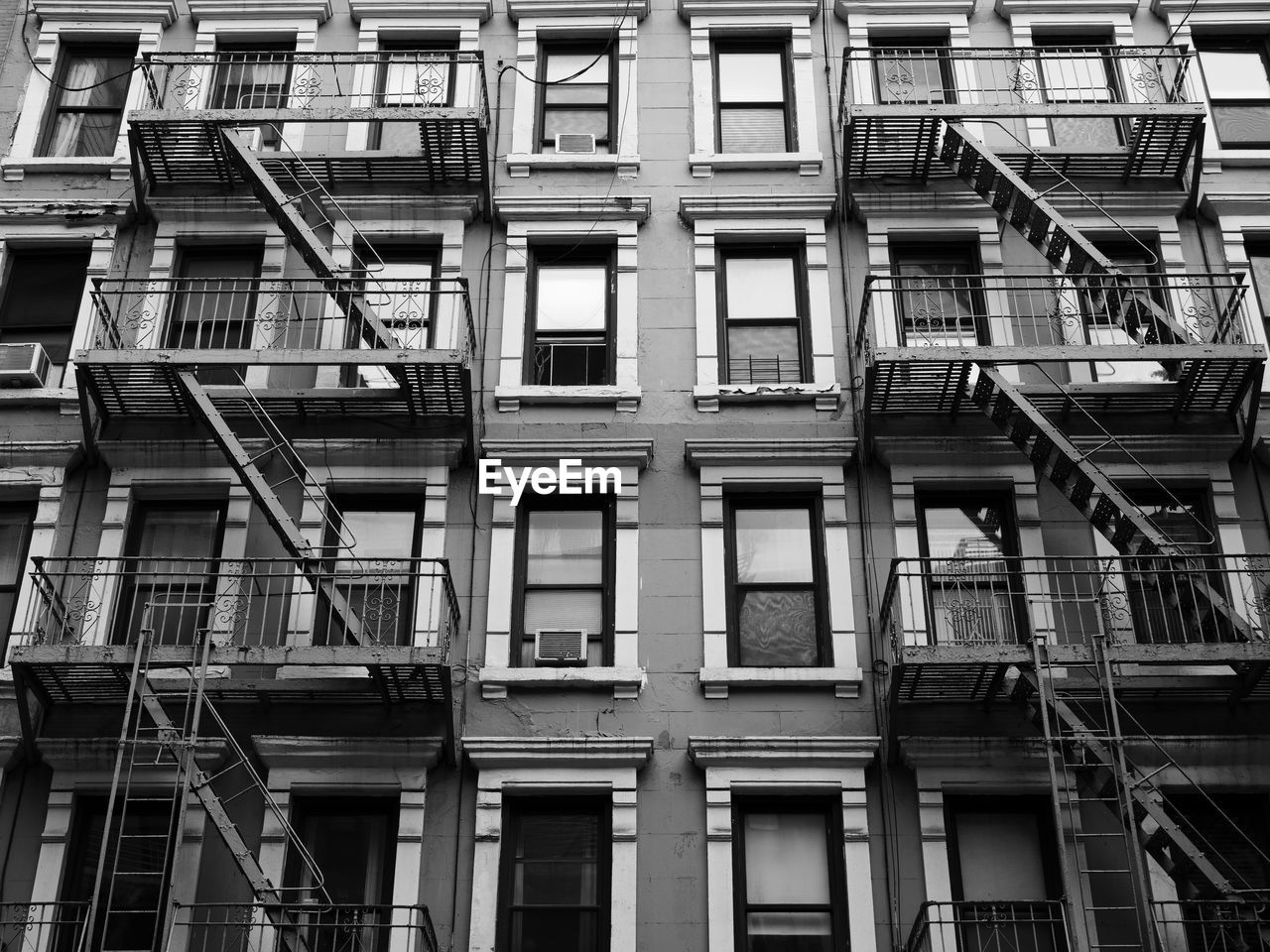 LOW ANGLE VIEW OF FIRE ESCAPE