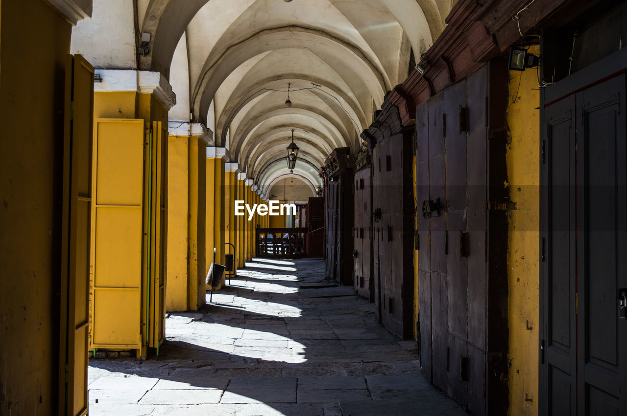 Empty corridor of building