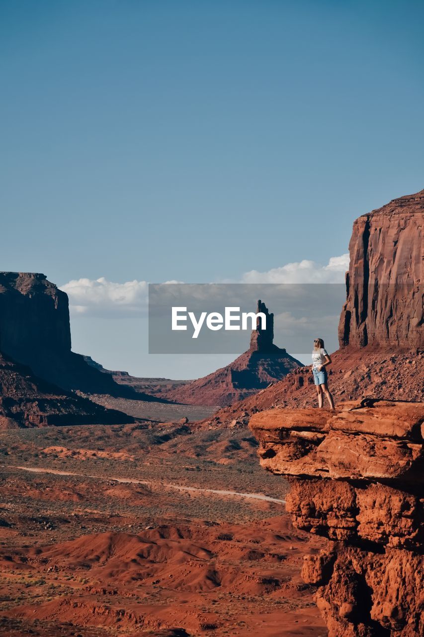 Scenic view of rocky mountains against clear sky