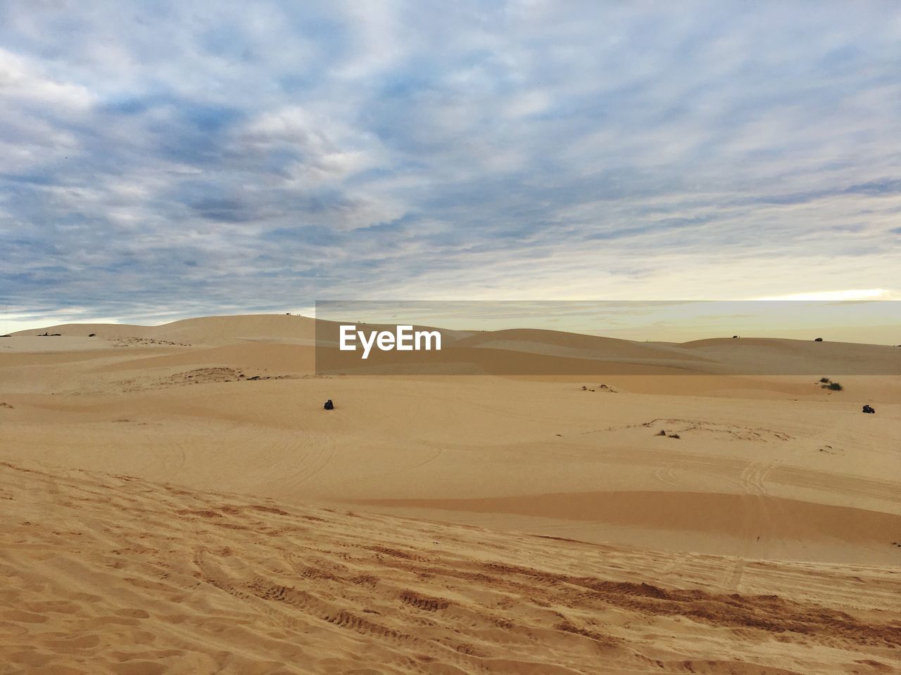 Scenic view of desert against sky