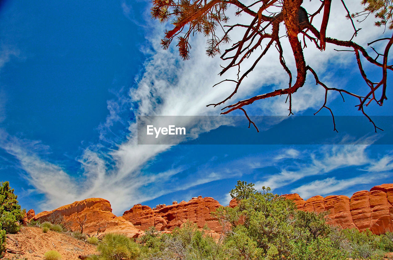 Scenic view of landscape against cloudy sky