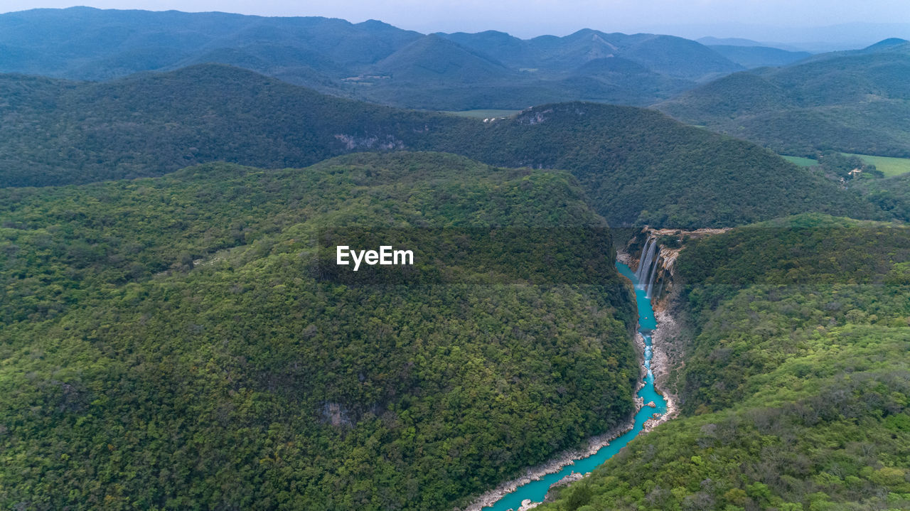Tamul waterfalls from the air.