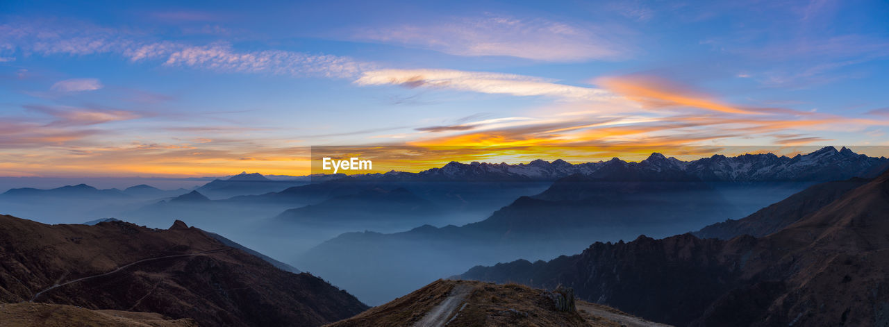 Panoramic shot of mountains against sky