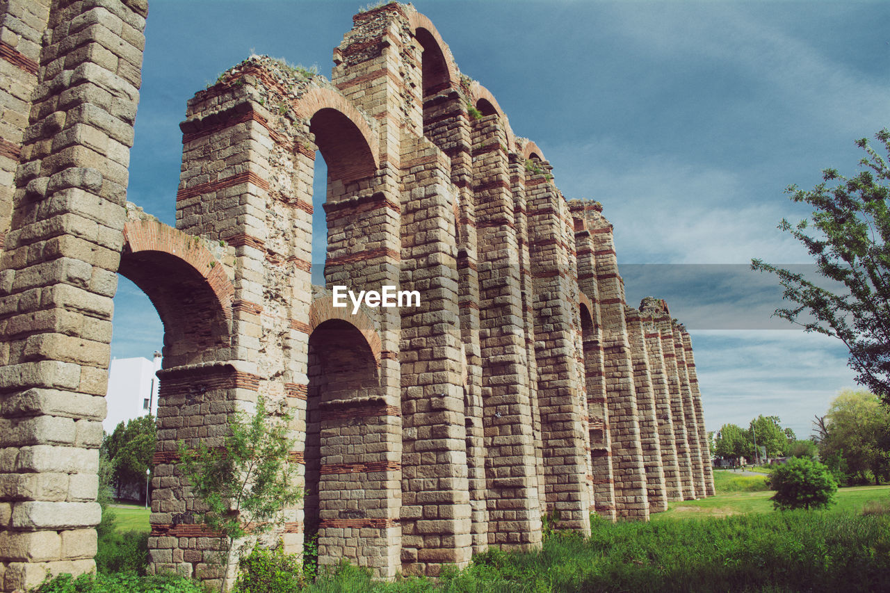 Merida historica aquaduct as one of the landmarks in spain