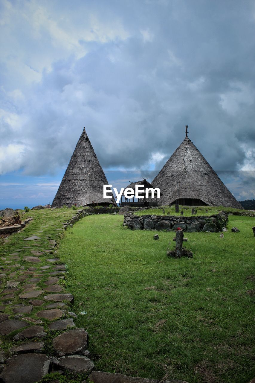 Traditional houses of mangarai, flores island