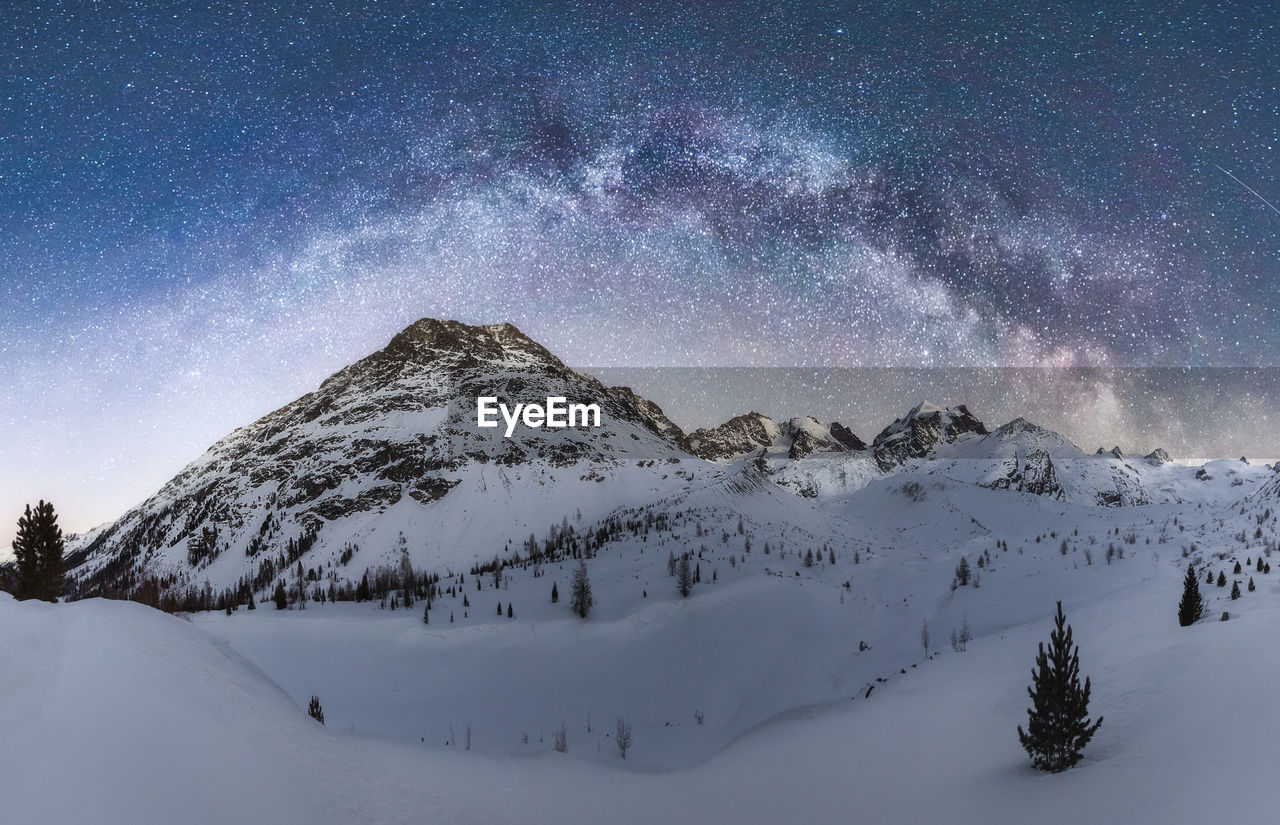 SCENIC VIEW OF SNOWCAPPED MOUNTAIN AGAINST SKY