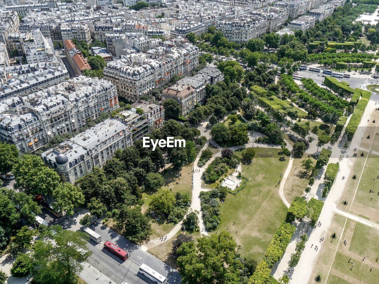 High angle view of cityscape