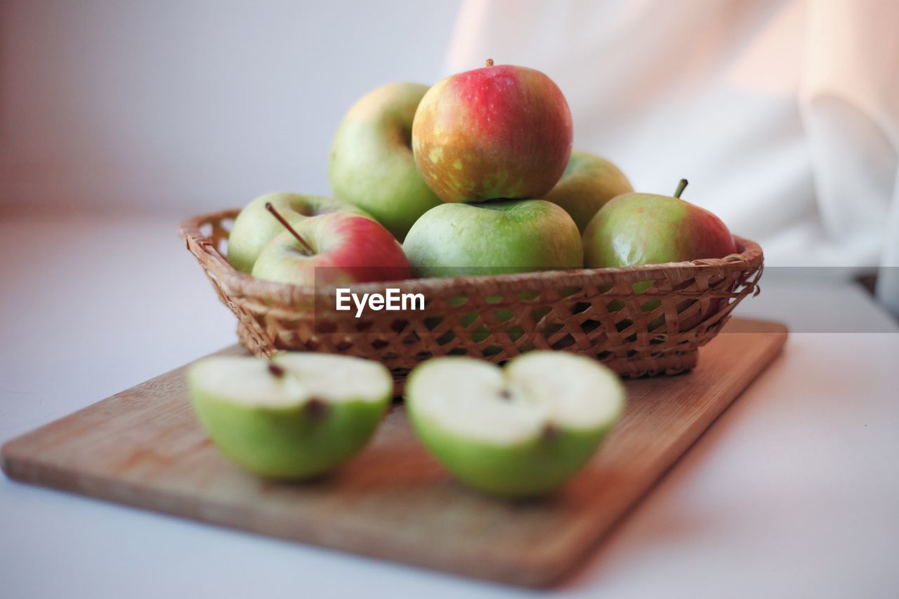 close-up of apples