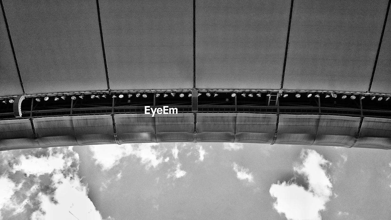 Stadium roof against sky