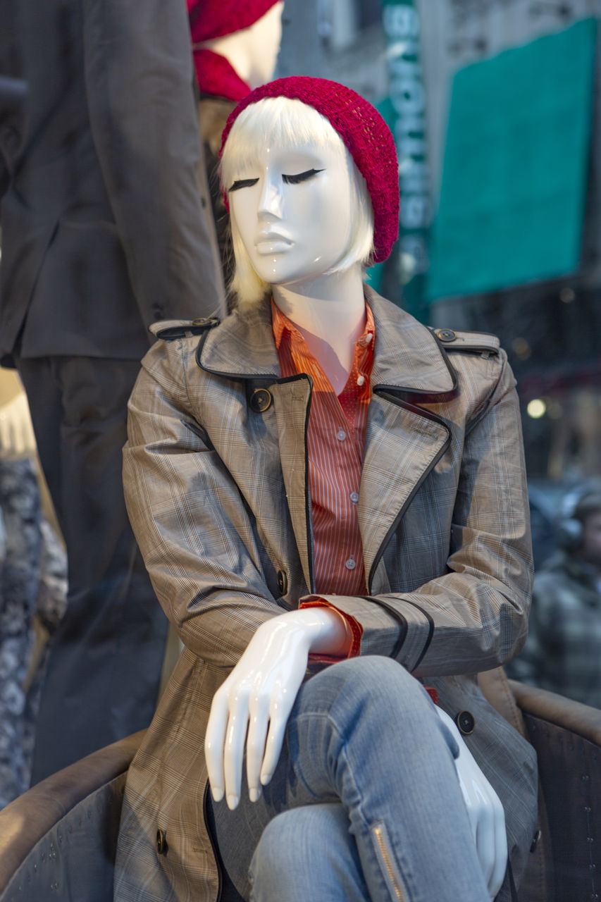 View of mannequin in store