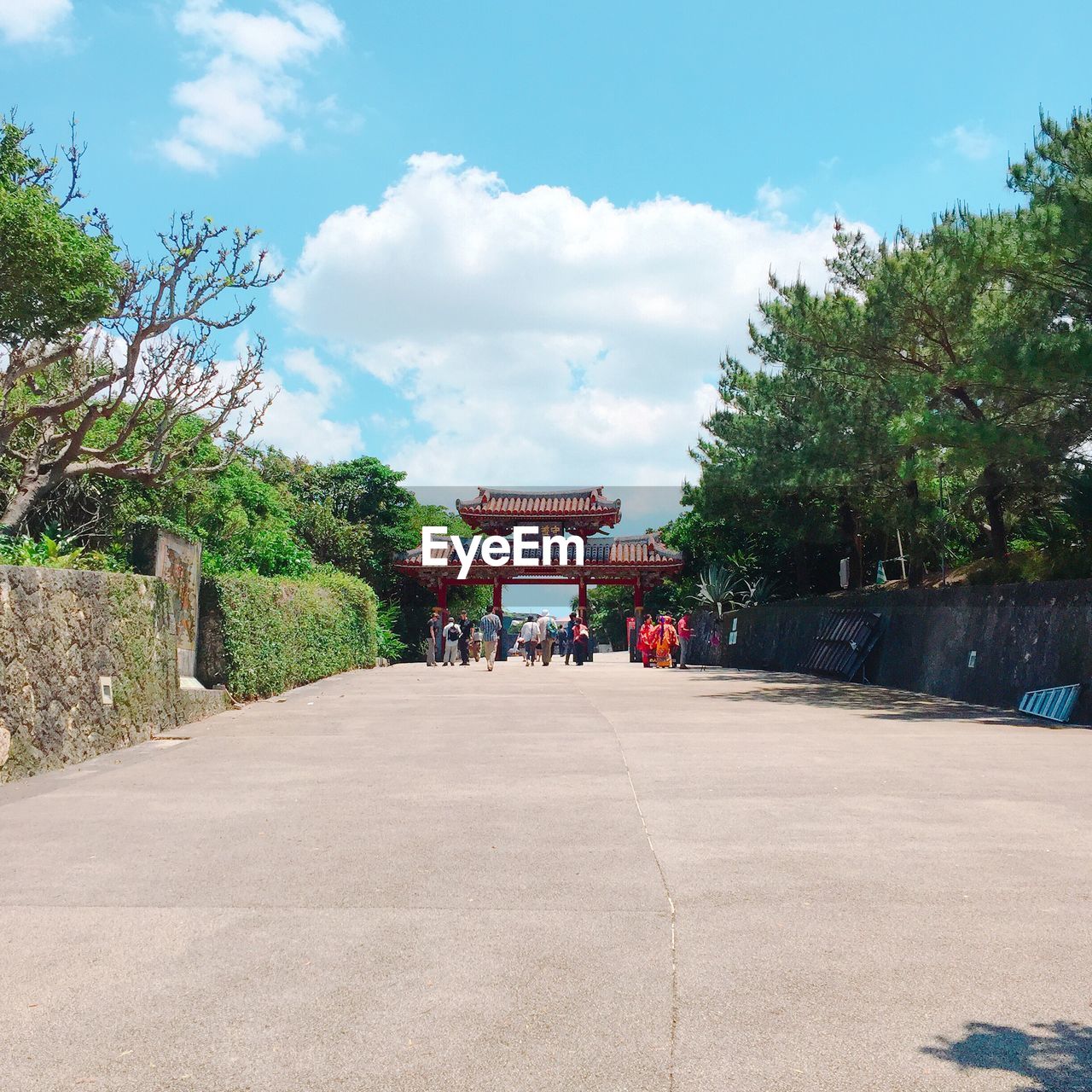 VIEW OF TOURISTS AT TEMPLE