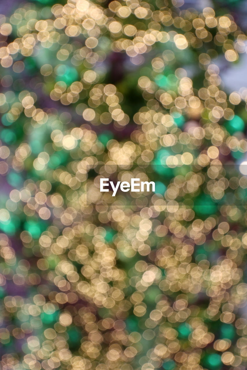 Full frame shot of defocused christmas lights