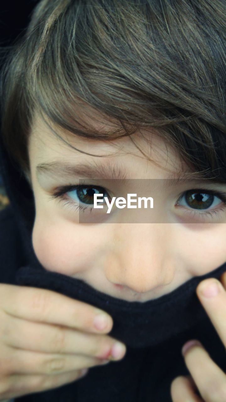 Close-up portrait of boy