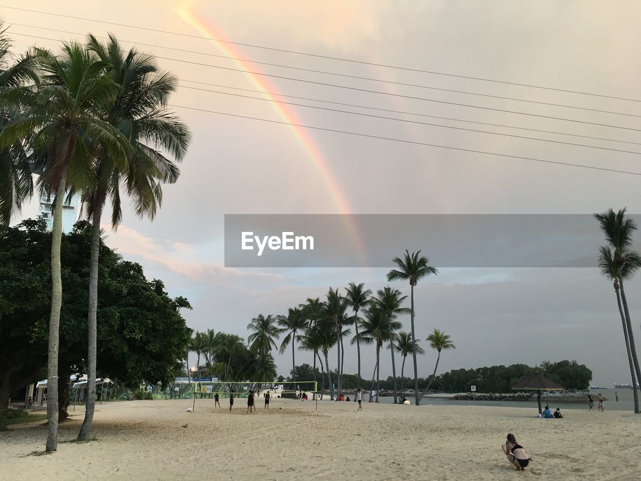 SCENIC VIEW OF RAINBOW OVER SEA