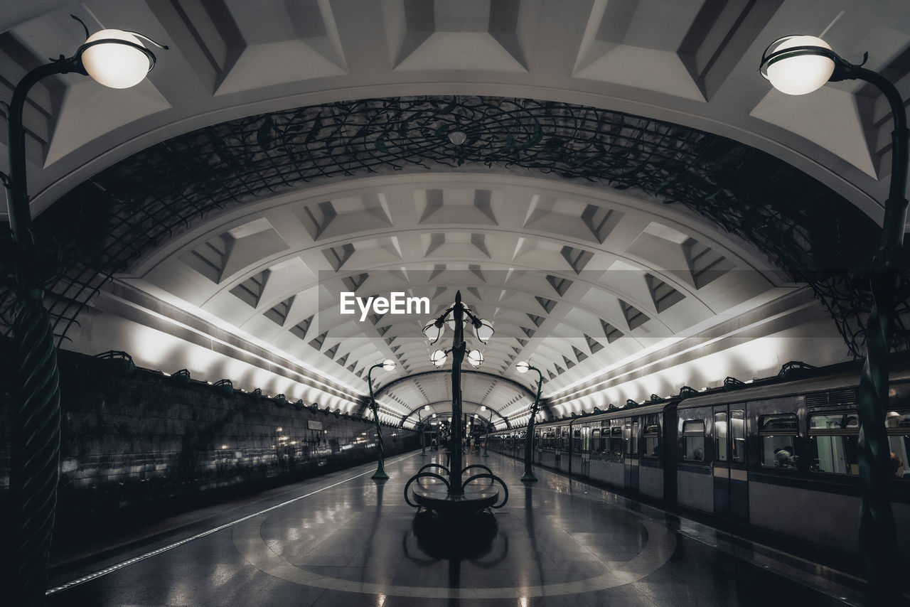 Interior of a moscow metro station 