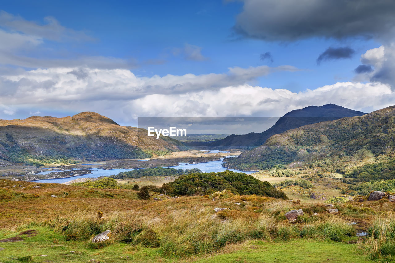 SCENIC VIEW OF LANDSCAPE AND MOUNTAINS