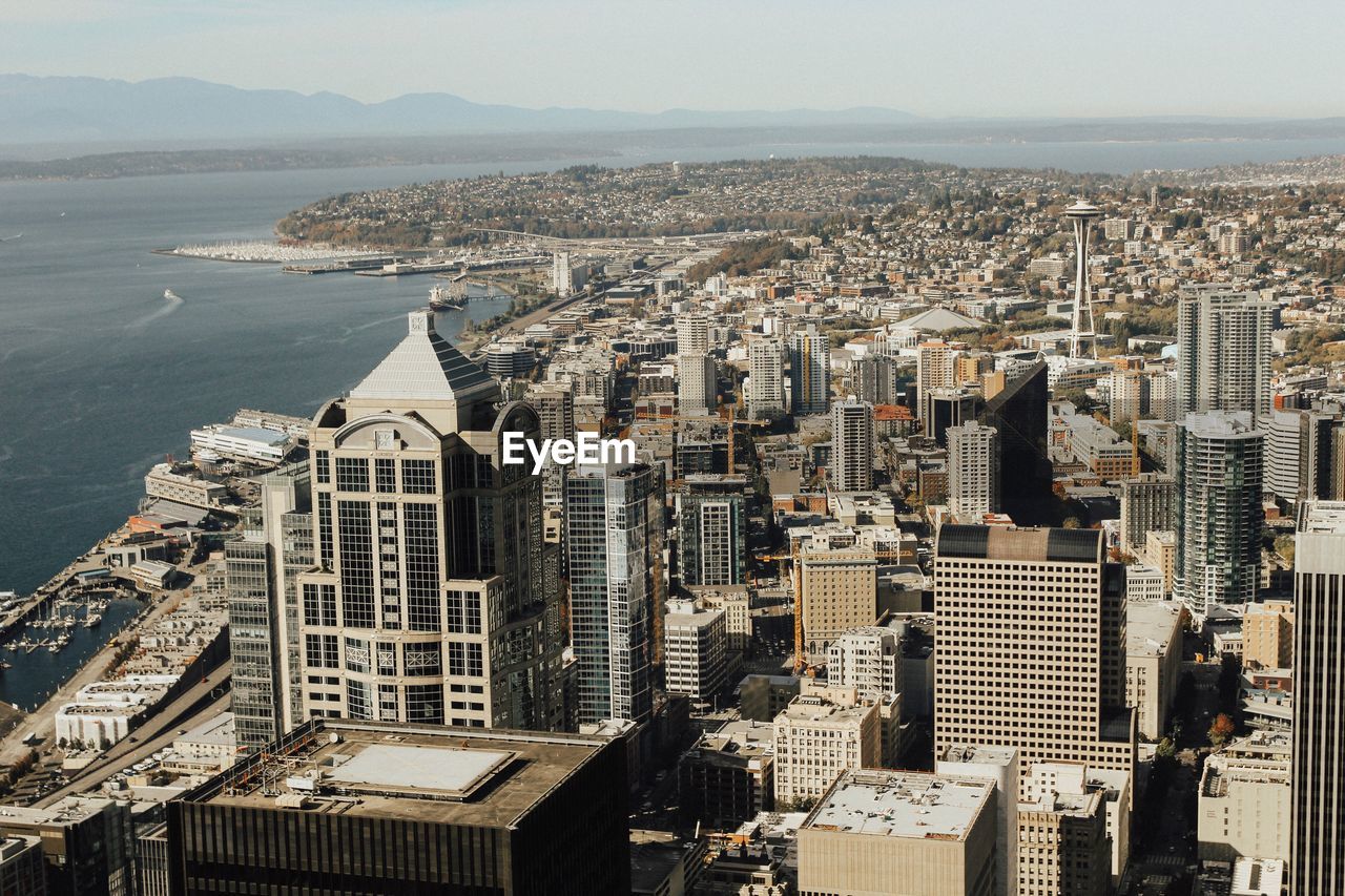 Aerial view of city