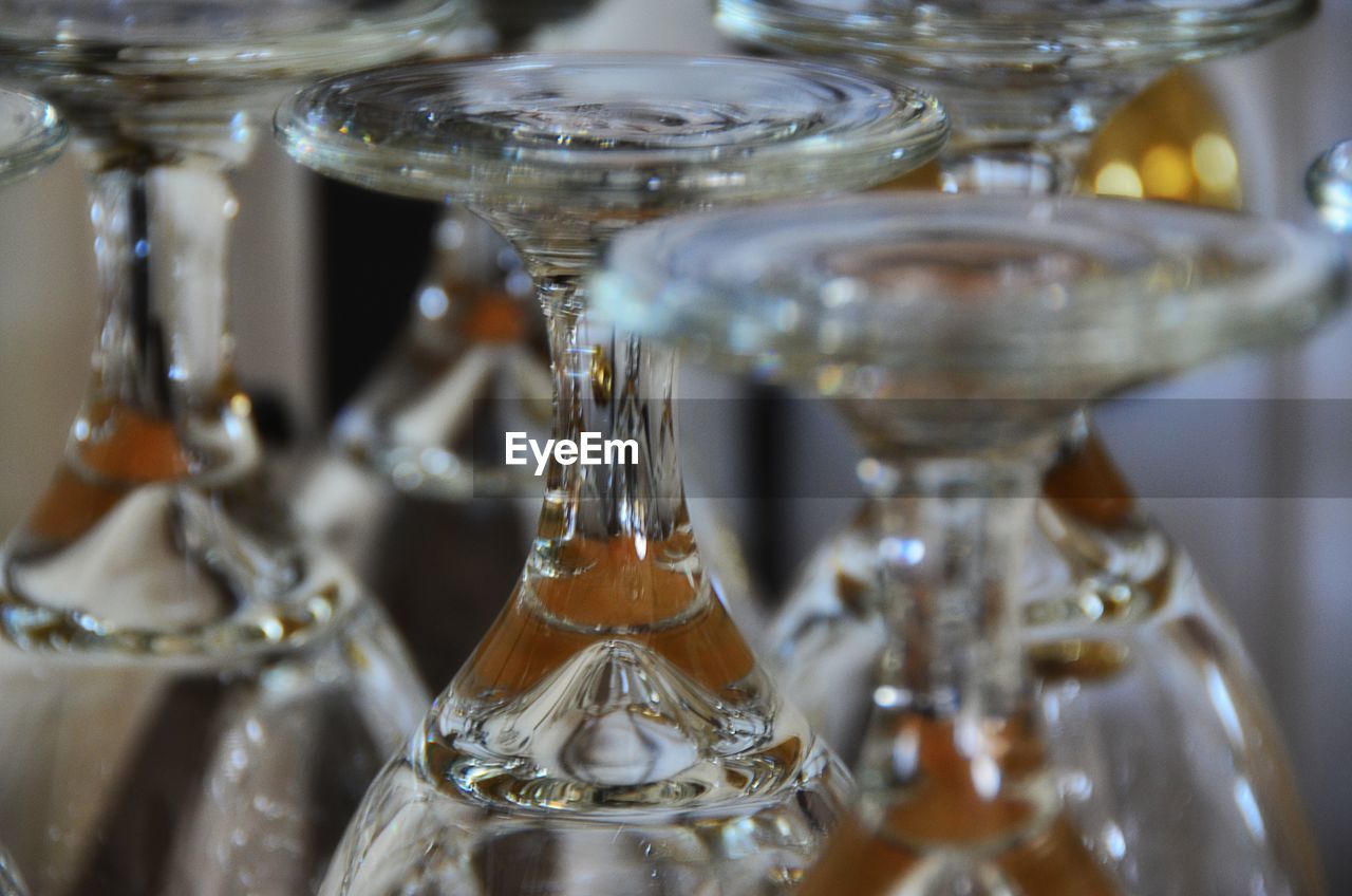 Close up of wine glass