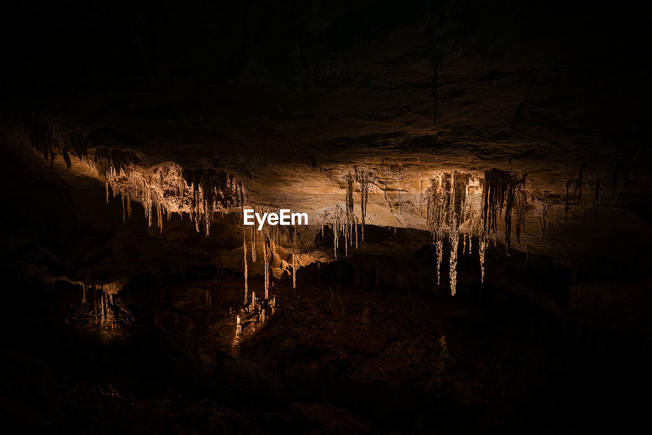 Crazy cave formations in carlsbad caverns national park - new mexico