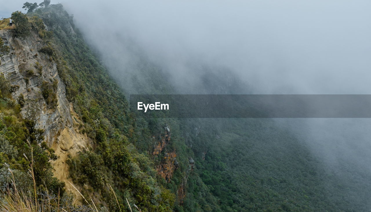 The volcanic crater on mount longonot, rift valley, kenya