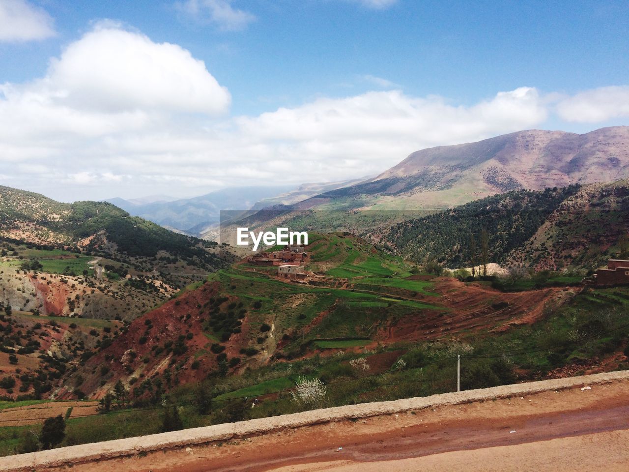 Scenic view of atlas mountains