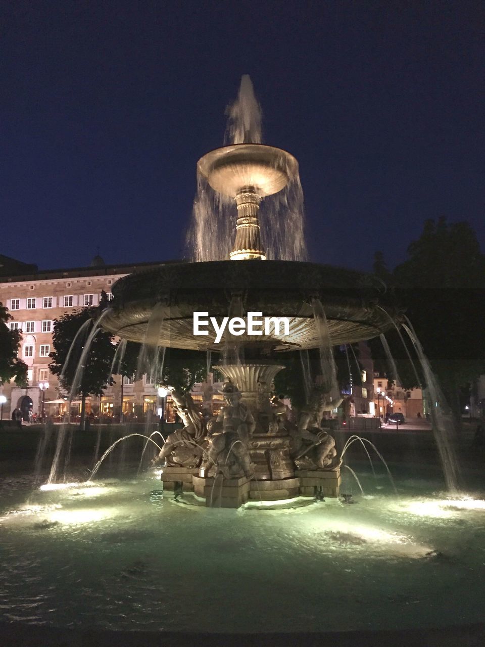 VIEW OF ILLUMINATED FOUNTAIN