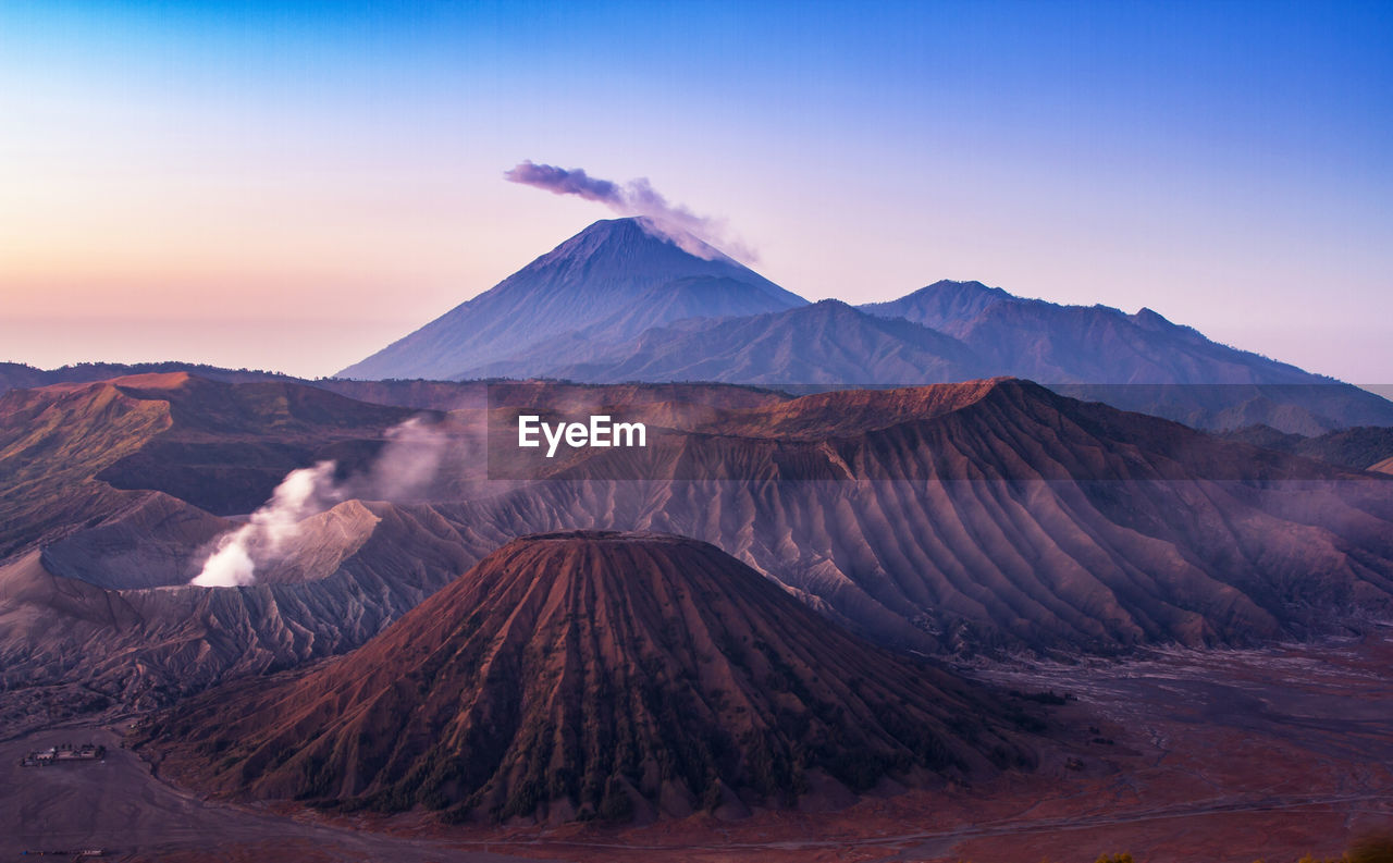 Mt bromo against sky during sunset