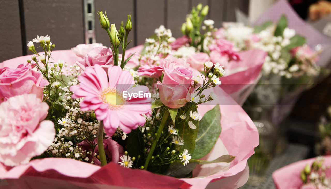 Quantities of wedding bouquets for sale at standpilen in umea