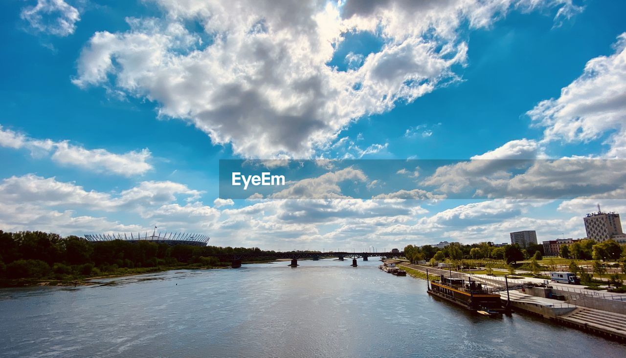 Scenic view of river against sky